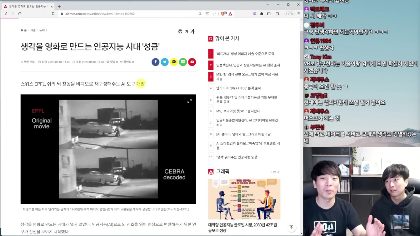 최신 AI 뉴스 - 머리 속 읽는 AI, 교육 기업 붕괴와 채용 중단, AI 가짜 뉴스 확산 등 3번째 장면