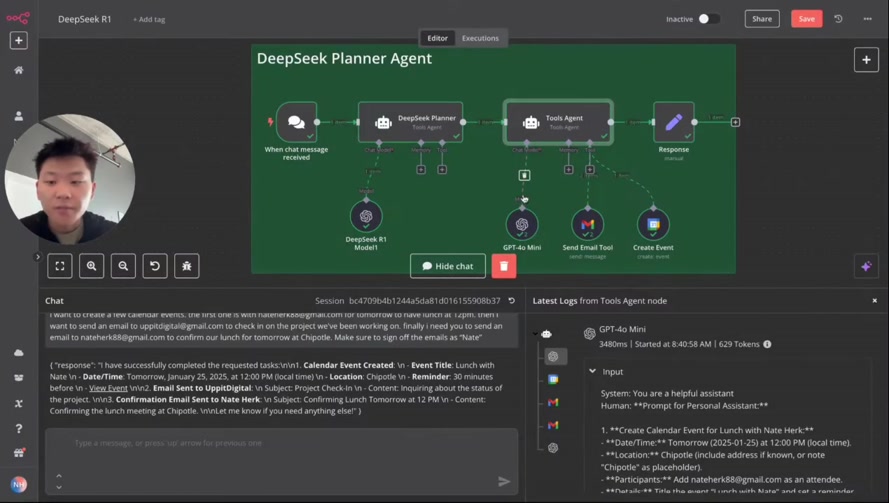 How to Actually Build Agents with DeepSeek R1 in n8n (Without OpenRouter) 10번째 장면