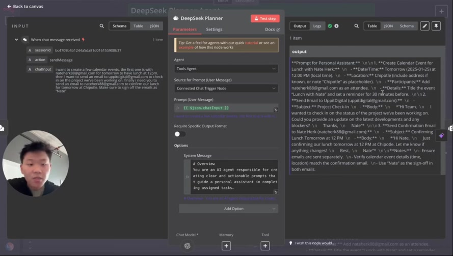 How to Actually Build Agents with DeepSeek R1 in n8n (Without OpenRouter) 11번째 장면