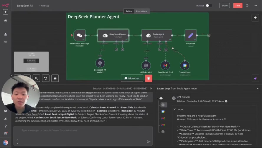 How to Actually Build Agents with DeepSeek R1 in n8n (Without OpenRouter) 12번째 장면