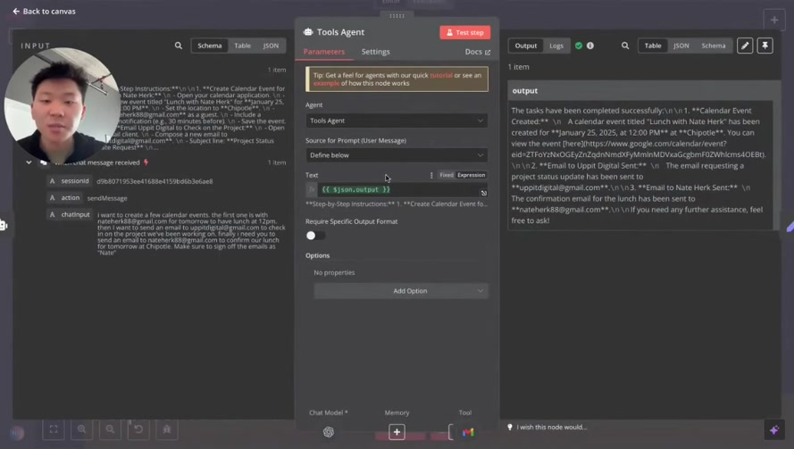How to Actually Build Agents with DeepSeek R1 in n8n (Without OpenRouter) 2번째 장면