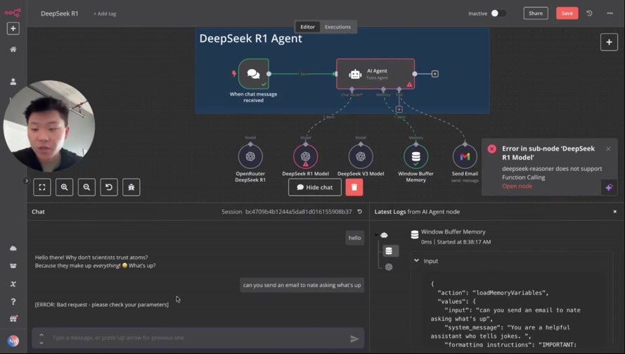 How to Actually Build Agents with DeepSeek R1 in n8n (Without OpenRouter) 8번째 장면