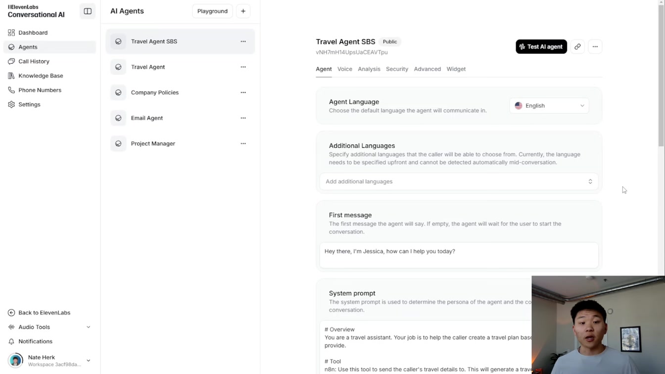 I Built an AI Voice Travel Agent with ElevenLabs and n8n (Free Template) 5번째 장면