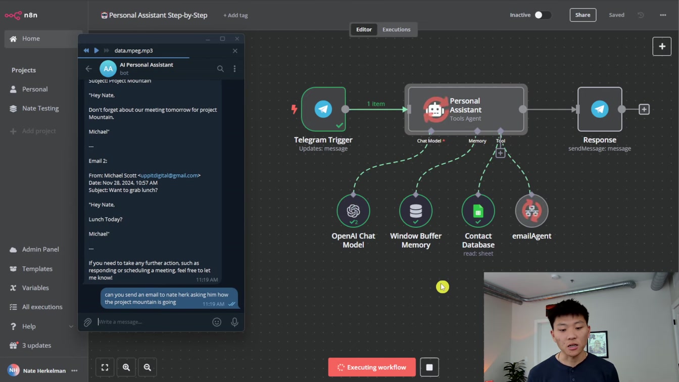 How to Build a Personal Assistant AI Agent in n8n (Step-by-Step, No Code) 11번째 장면