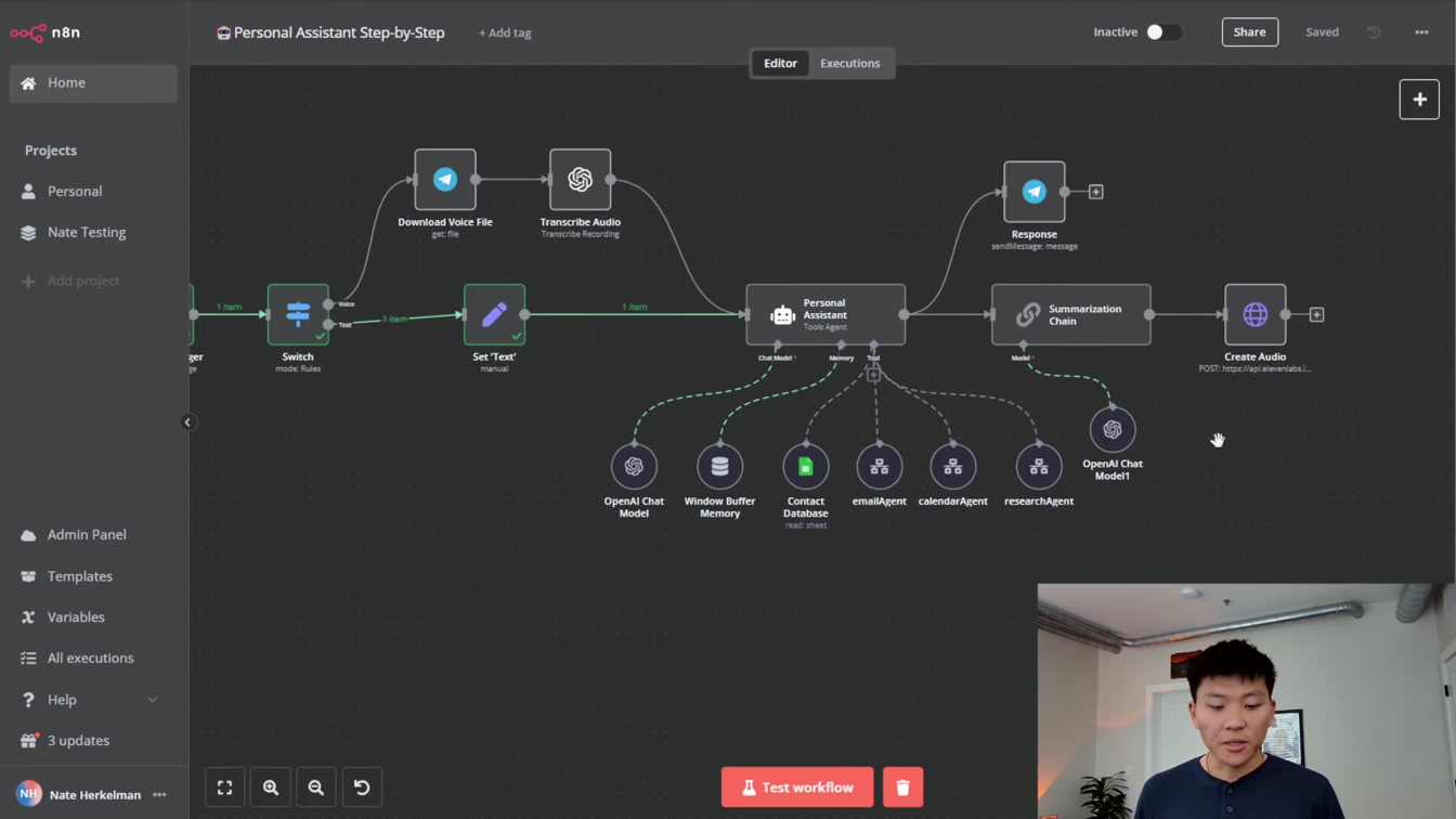 How to Build a Personal Assistant AI Agent in n8n (Step-by-Step, No Code) 22번째 장면