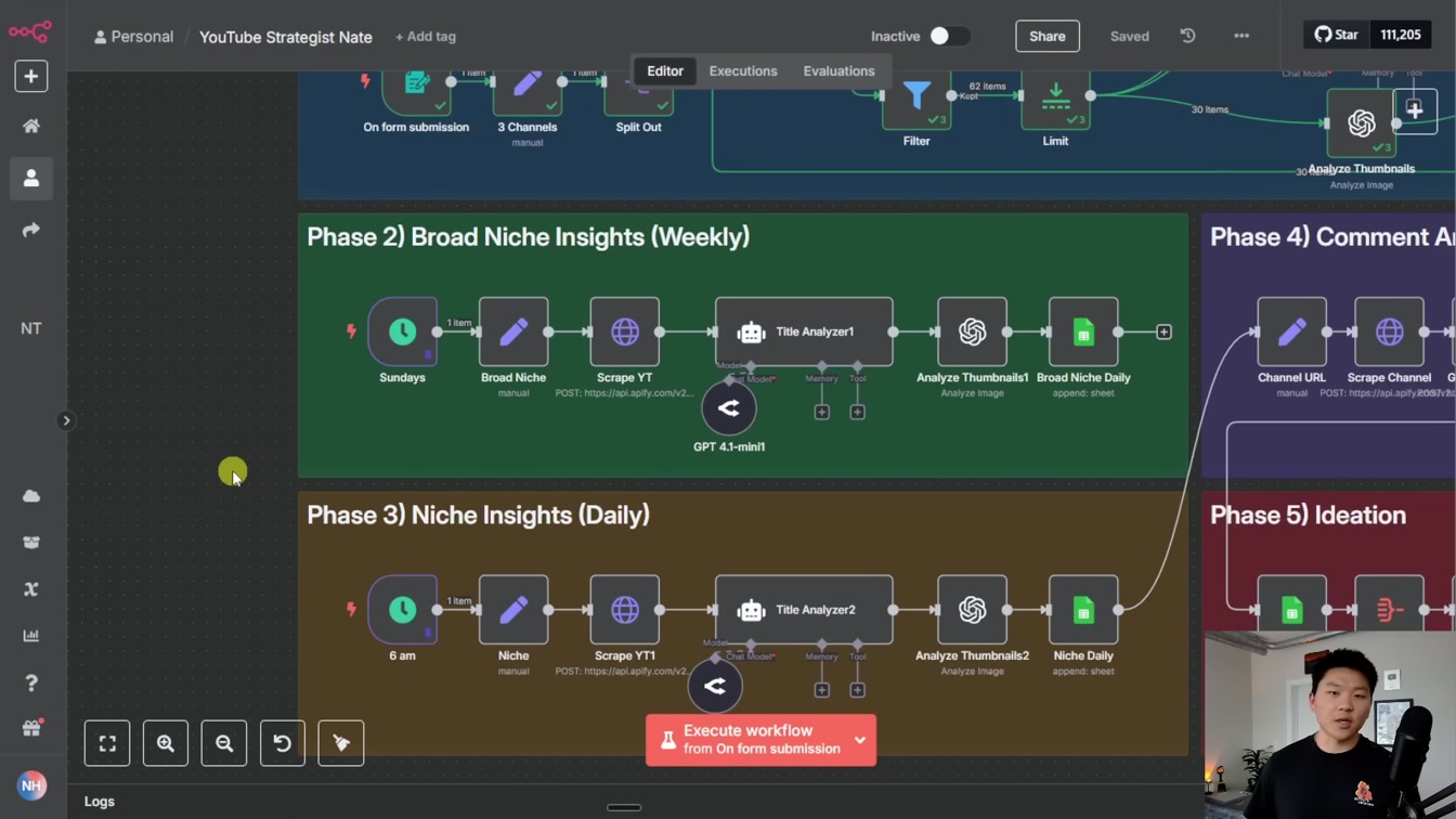 I Built a YT Strategist AI Agent That Makes Me $6k/mo (free template n8n) 4번째 장면
