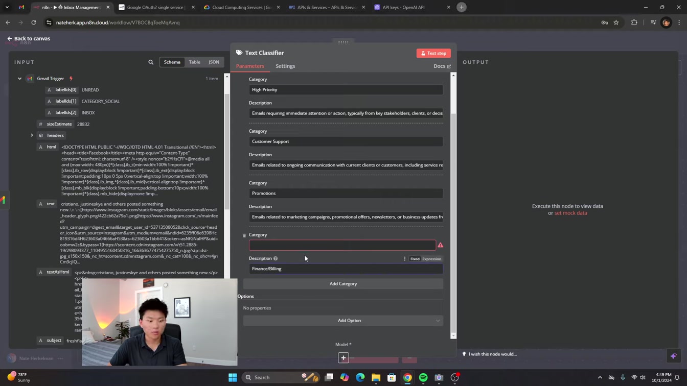 *LIVE BUILD* Inbox Management AI Agent with n8n (NO CODE, Step-by-Step Tutorial) 10번째 장면