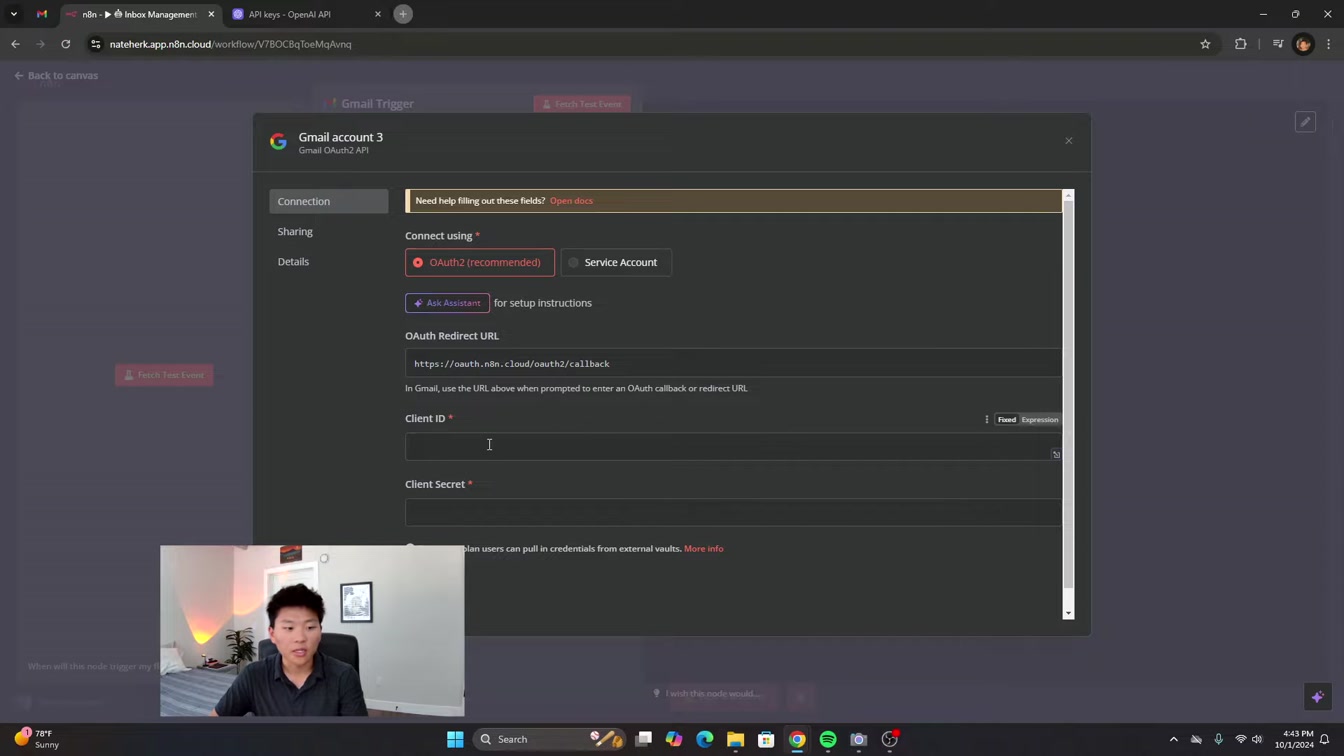 *LIVE BUILD* Inbox Management AI Agent with n8n (NO CODE, Step-by-Step Tutorial) 2번째 장면