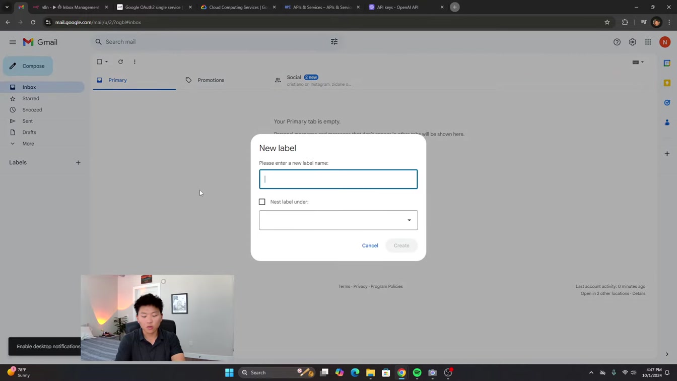 *LIVE BUILD* Inbox Management AI Agent with n8n (NO CODE, Step-by-Step Tutorial) 7번째 장면
