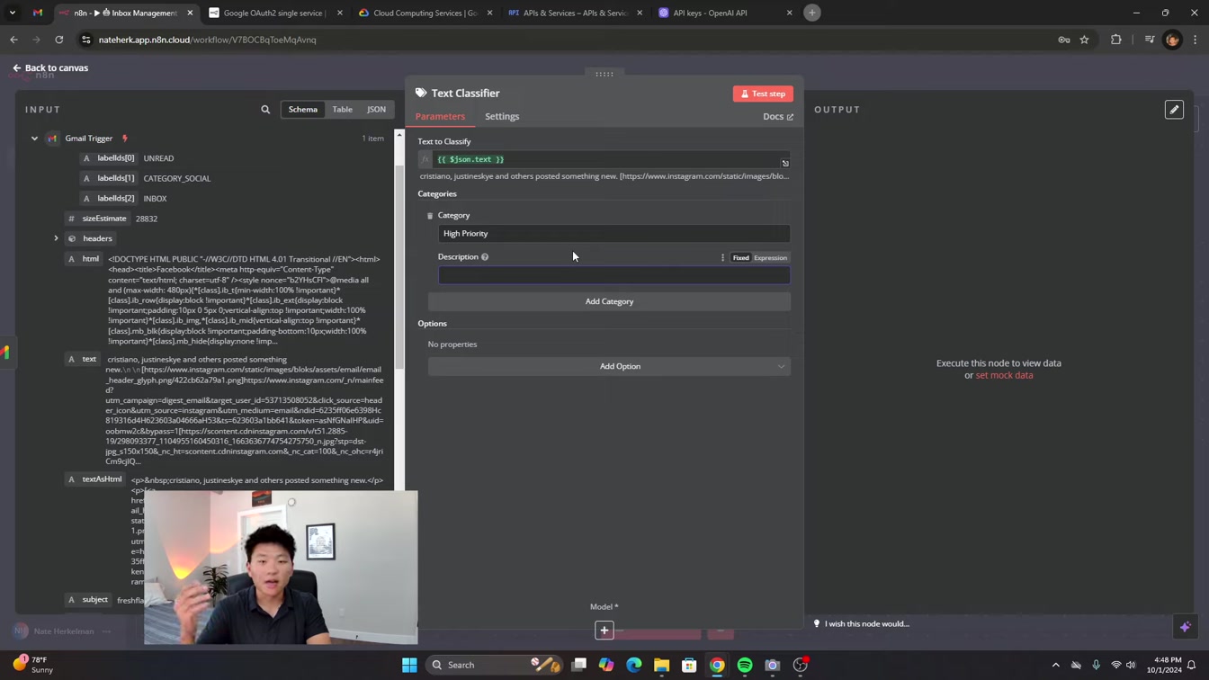 *LIVE BUILD* Inbox Management AI Agent with n8n (NO CODE, Step-by-Step Tutorial) 8번째 장면