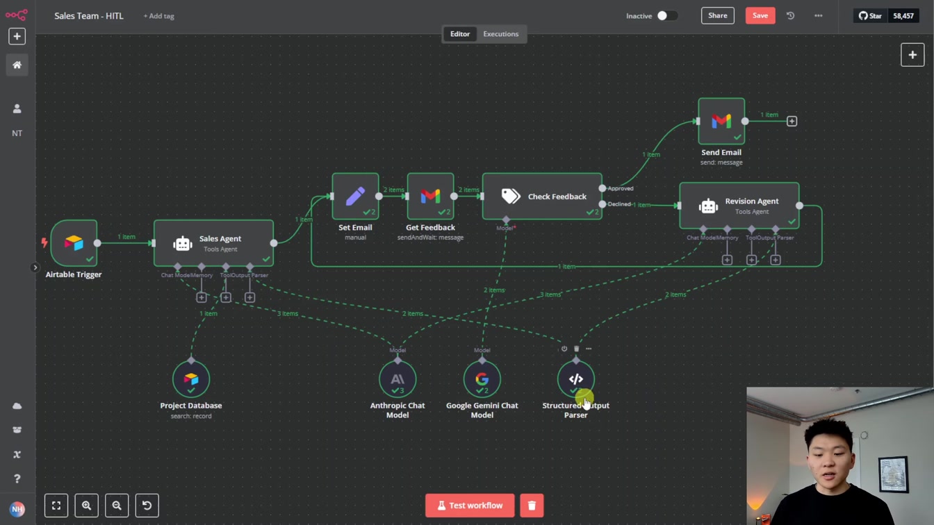 I Built a Human In The Loop Sales Team That Waits for Feedback and Approval in n8n 19번째 장면