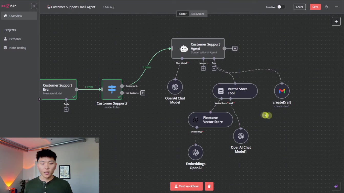 How I Built an AI Agent to Automate my Emails in n8n (Step by Step, No Code) 16번째 장면