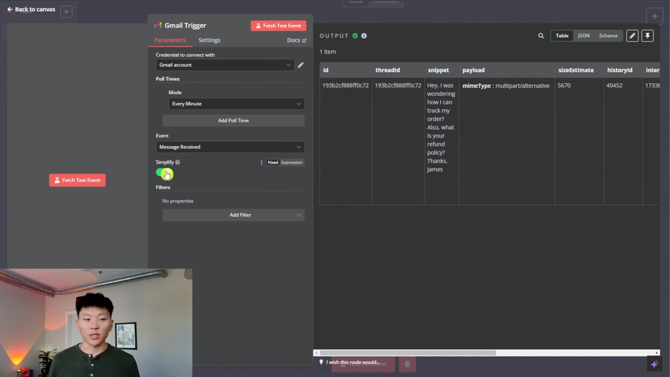 How I Built an AI Agent to Automate my Emails in n8n (Step by Step, No Code) 4번째 장면
