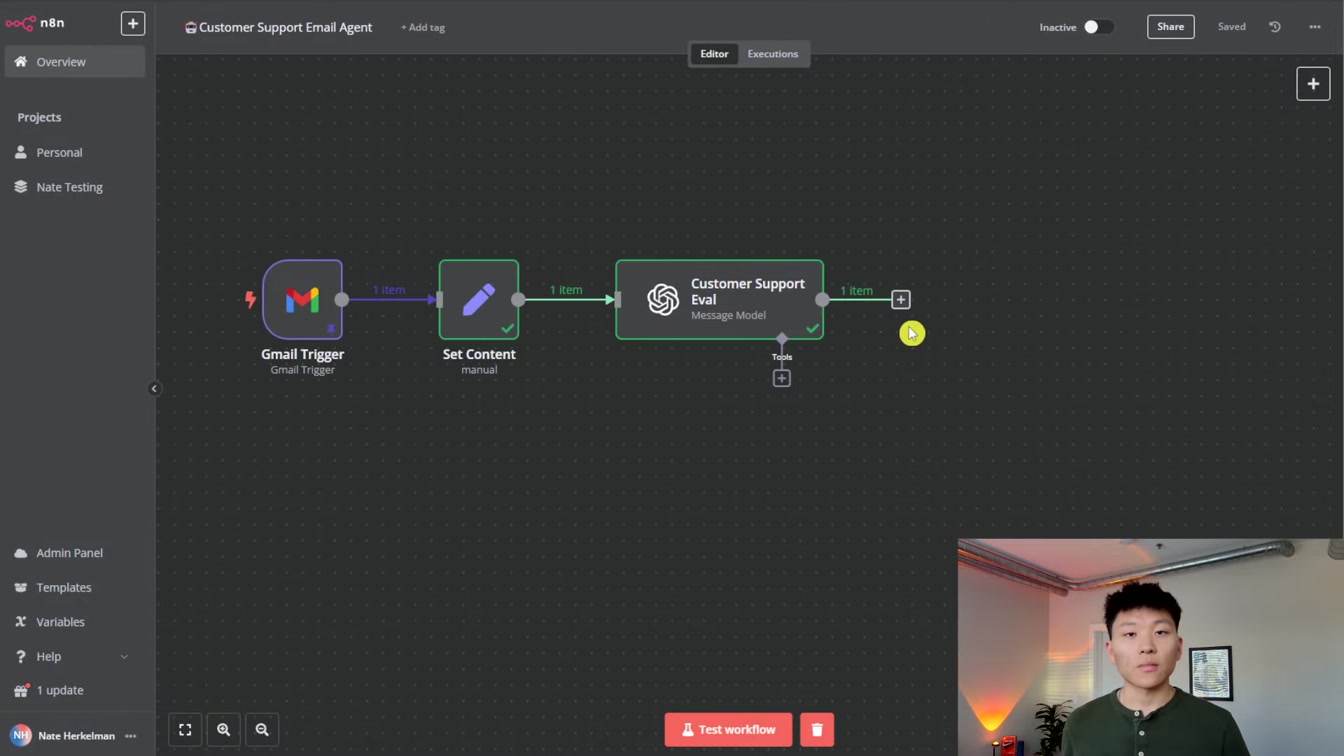 How I Built an AI Agent to Automate my Emails in n8n (Step by Step, No Code) 9번째 장면