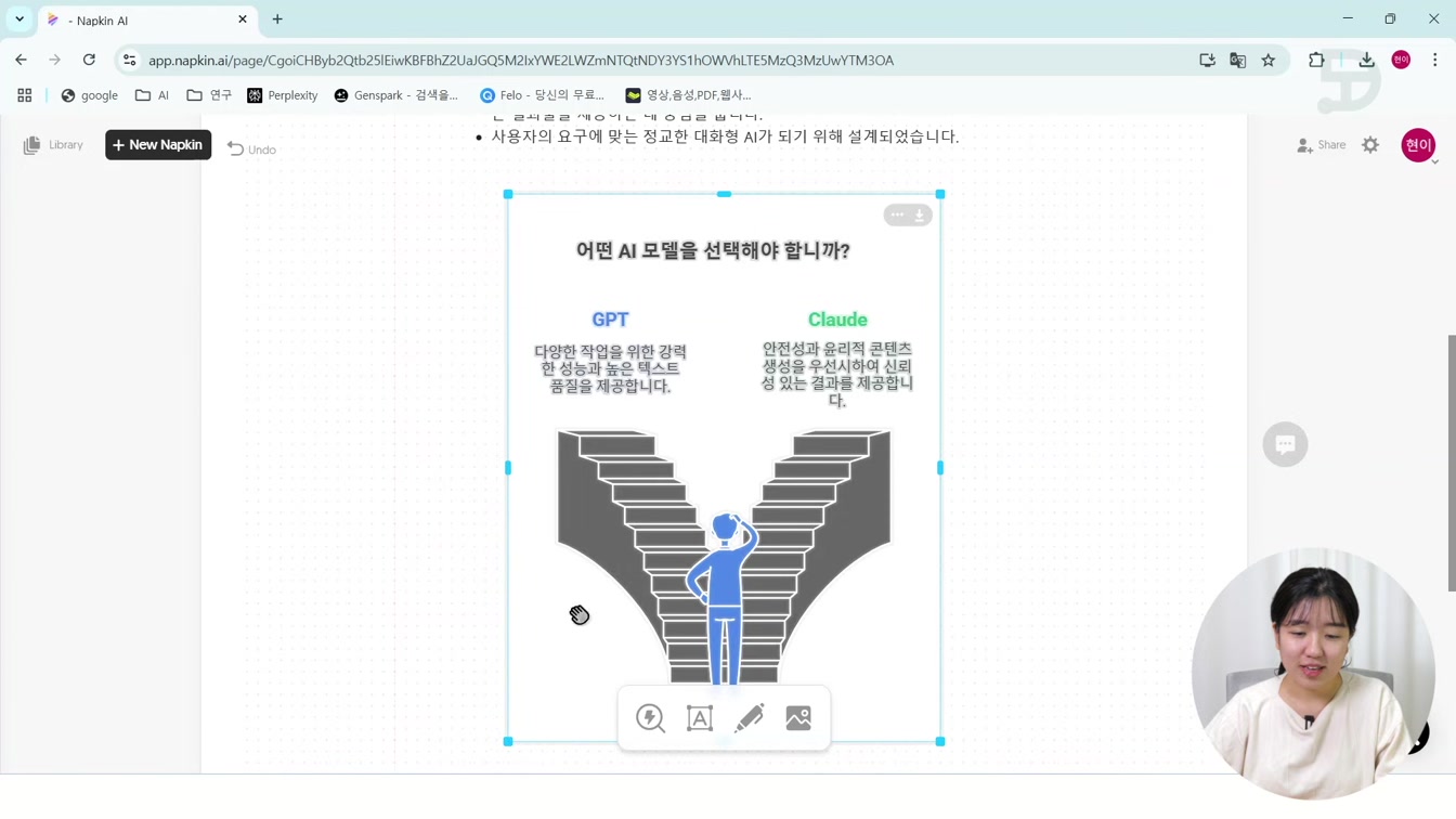 PPT 만들 때 필요한 시각자료 생성, 무료 사이트 냅킨 Napkin AI 사용법 13번째 장면