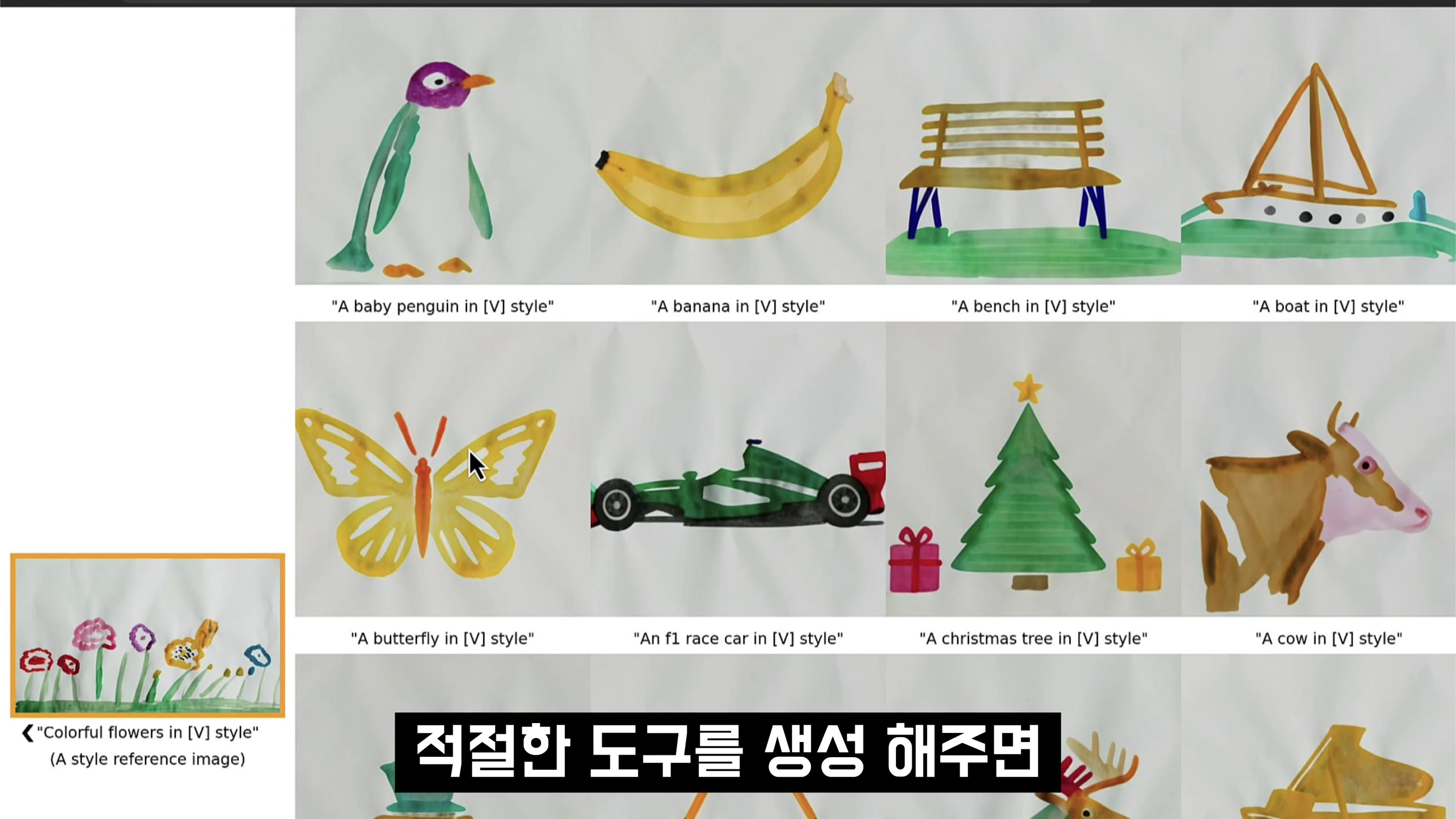 아름다운 비밀병기! 구글의 인공지능 이미지 기술!  스타일드랍 Style Drop! 오후다섯씨 9번째 장면