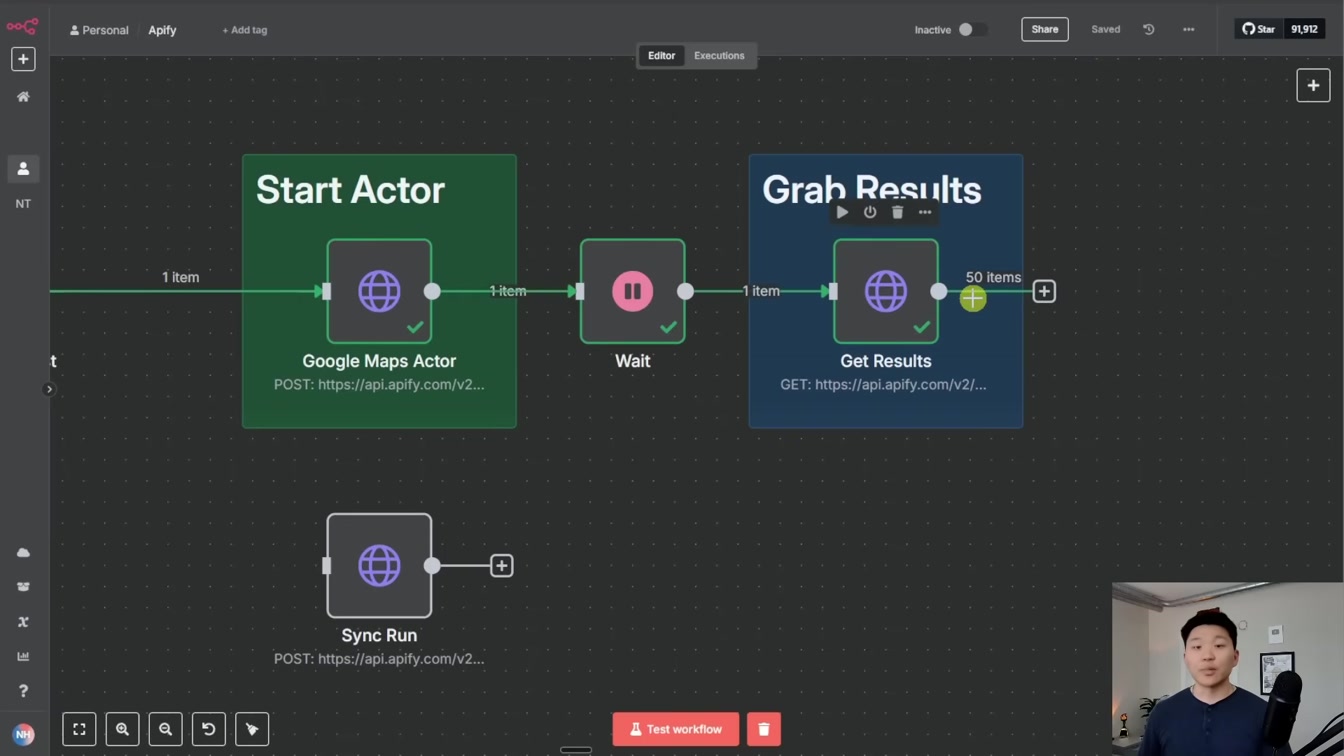 The Simplest Way to Automate Scraping Anything with No Code (Apify + n8n tutorial) 14번째 장면