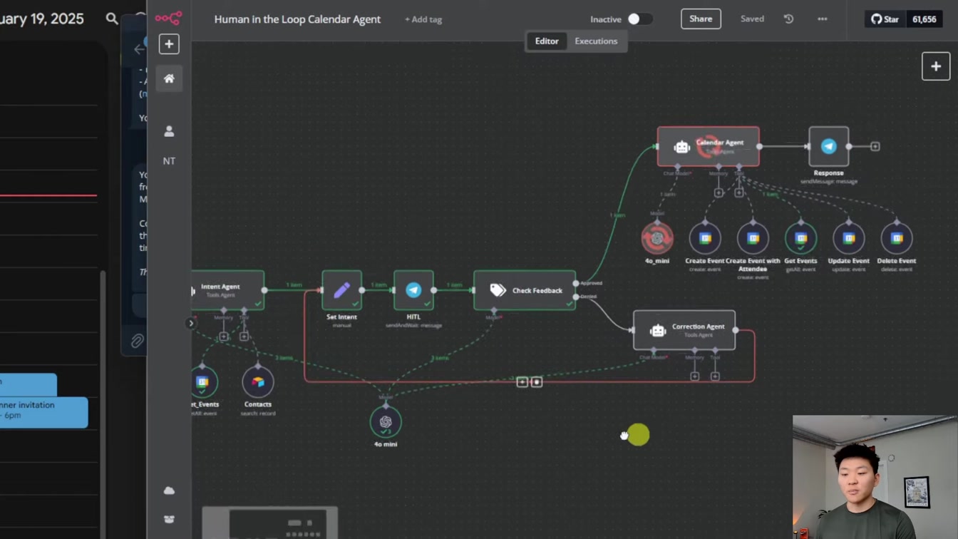I Built a Human in the Loop Calendar Agent in n8n with No Code 4번째 장면