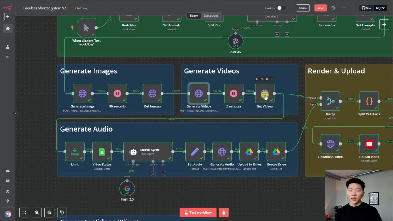How I Automated Faceless Shorts with AI in n8n (free template) 13번째 장면