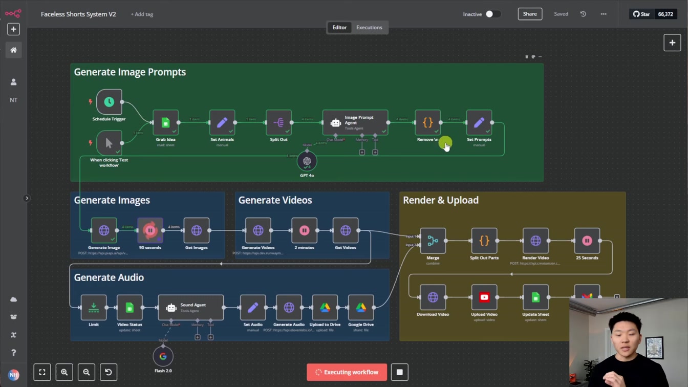 How I Automated Faceless Shorts with AI in n8n (free template) 2번째 장면