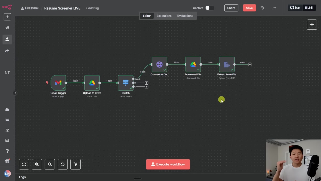 Watch Me Build an AI Resume Analysis System in 28 minutes (no code) 11번째 장면
