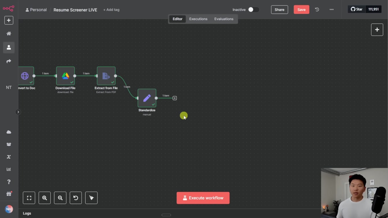 Watch Me Build an AI Resume Analysis System in 28 minutes (no code) 13번째 장면