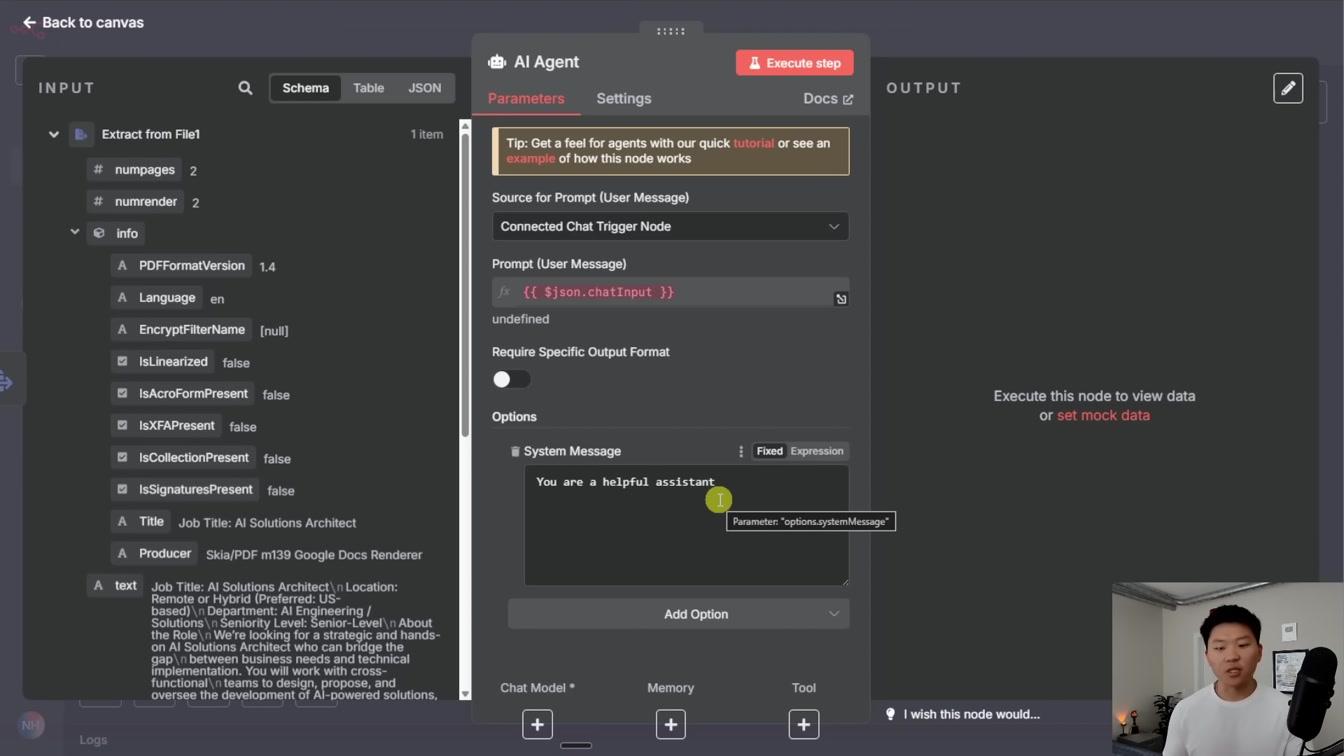 Watch Me Build an AI Resume Analysis System in 28 minutes (no code) 14번째 장면