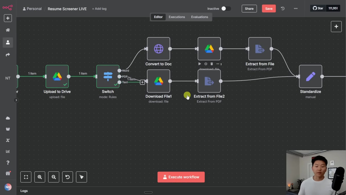 Watch Me Build an AI Resume Analysis System in 28 minutes (no code) 23번째 장면