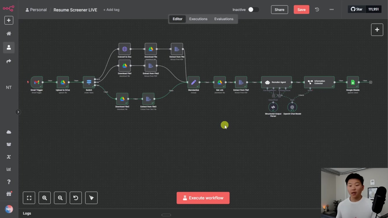 Watch Me Build an AI Resume Analysis System in 28 minutes (no code) 24번째 장면