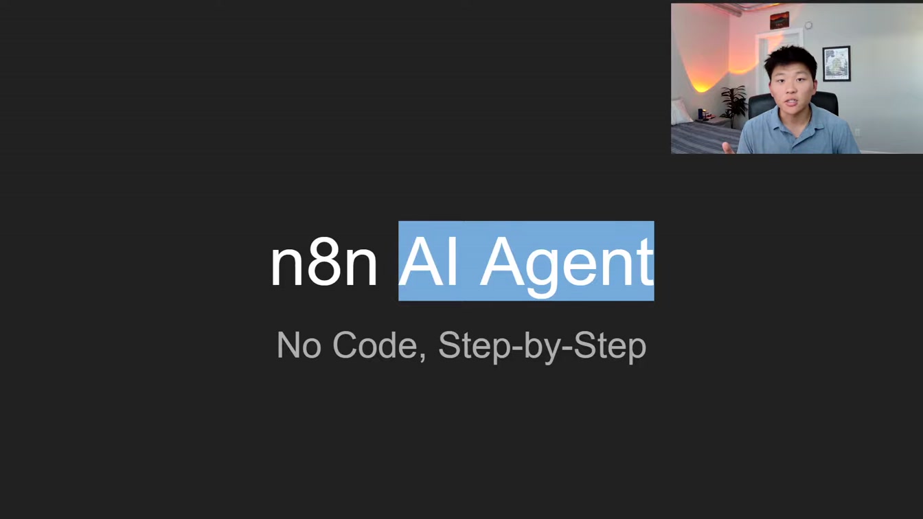 Build your first NO CODE AI Agent in n8n (for beginners) 1번째 장면