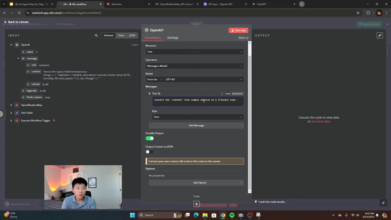 Build your first NO CODE AI Agent in n8n (for beginners) 12번째 장면