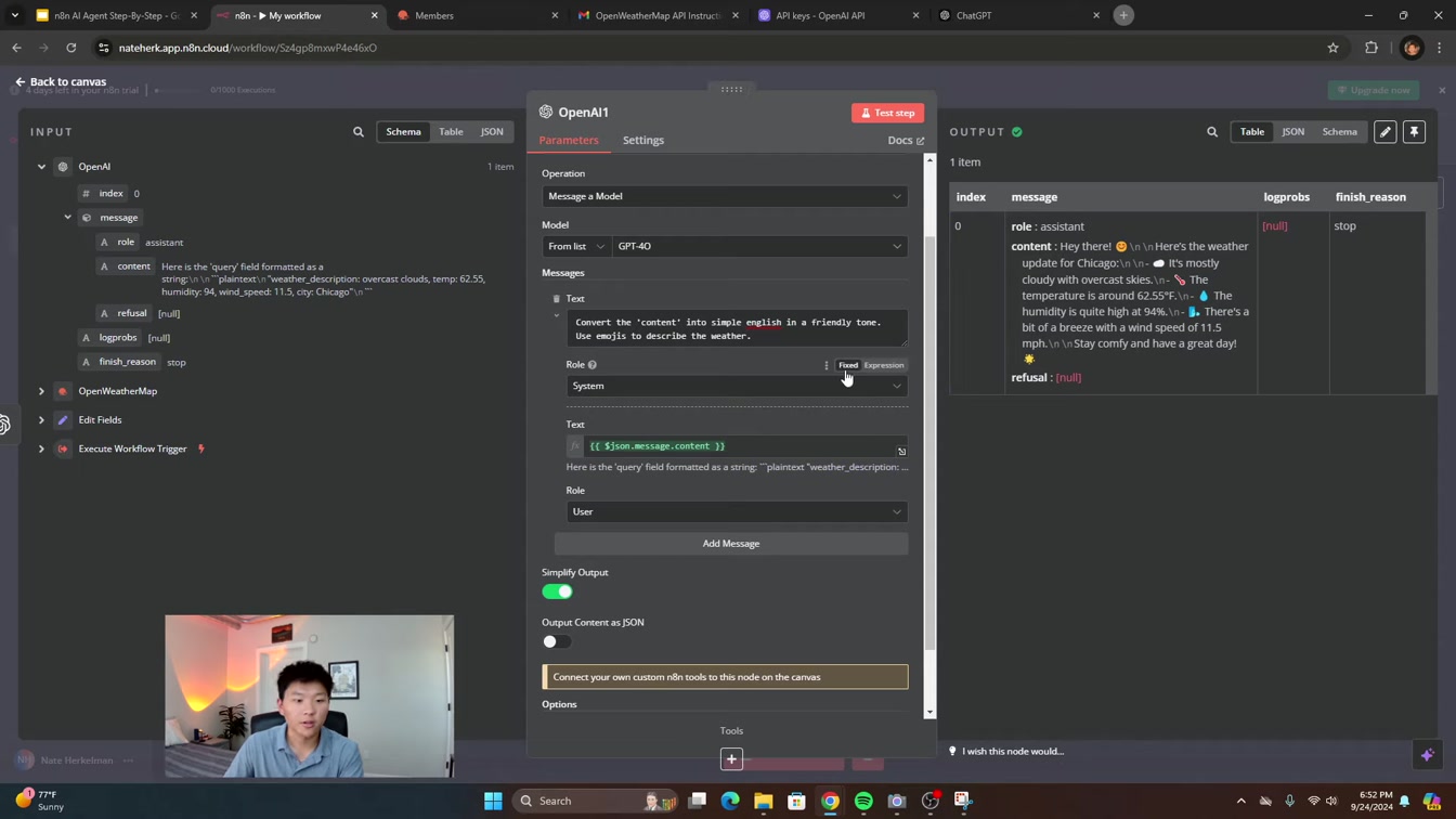 Build your first NO CODE AI Agent in n8n (for beginners) 13번째 장면