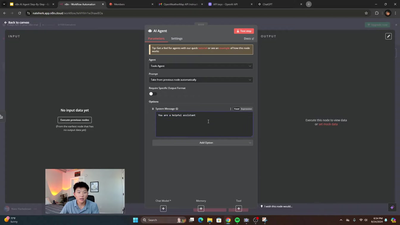 Build your first NO CODE AI Agent in n8n (for beginners) 15번째 장면