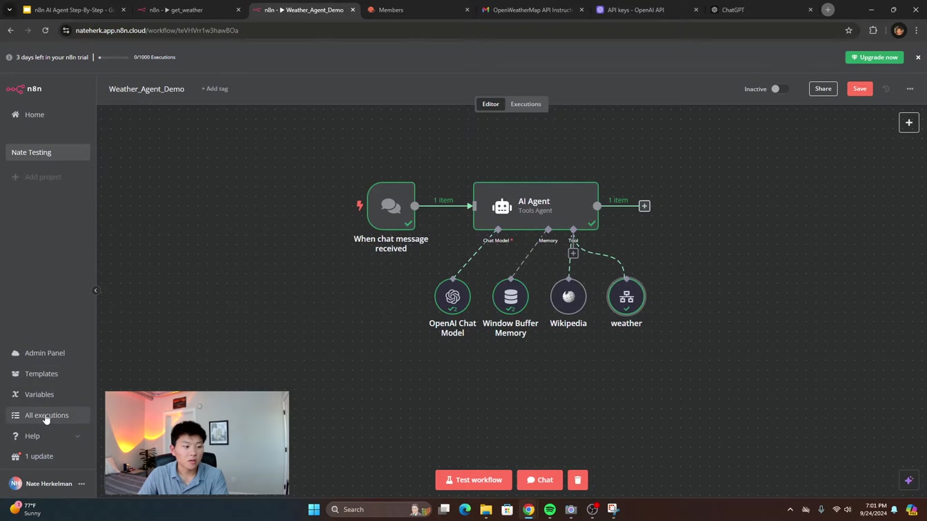 Build your first NO CODE AI Agent in n8n (for beginners) 21번째 장면