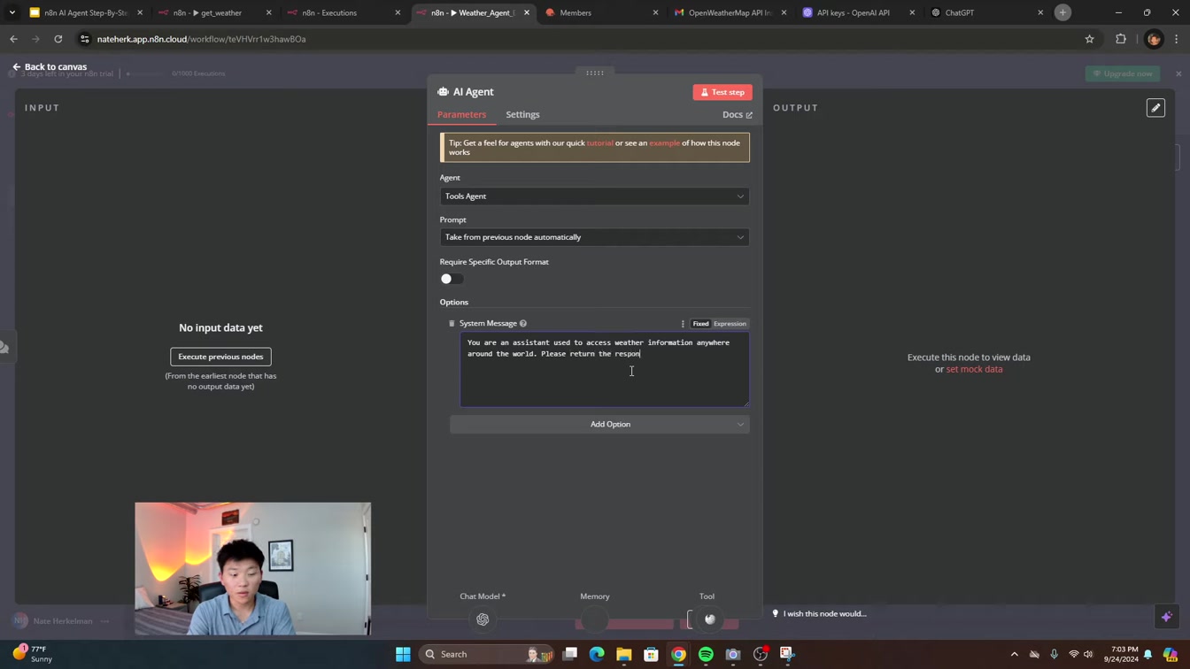 Build your first NO CODE AI Agent in n8n (for beginners) 22번째 장면
