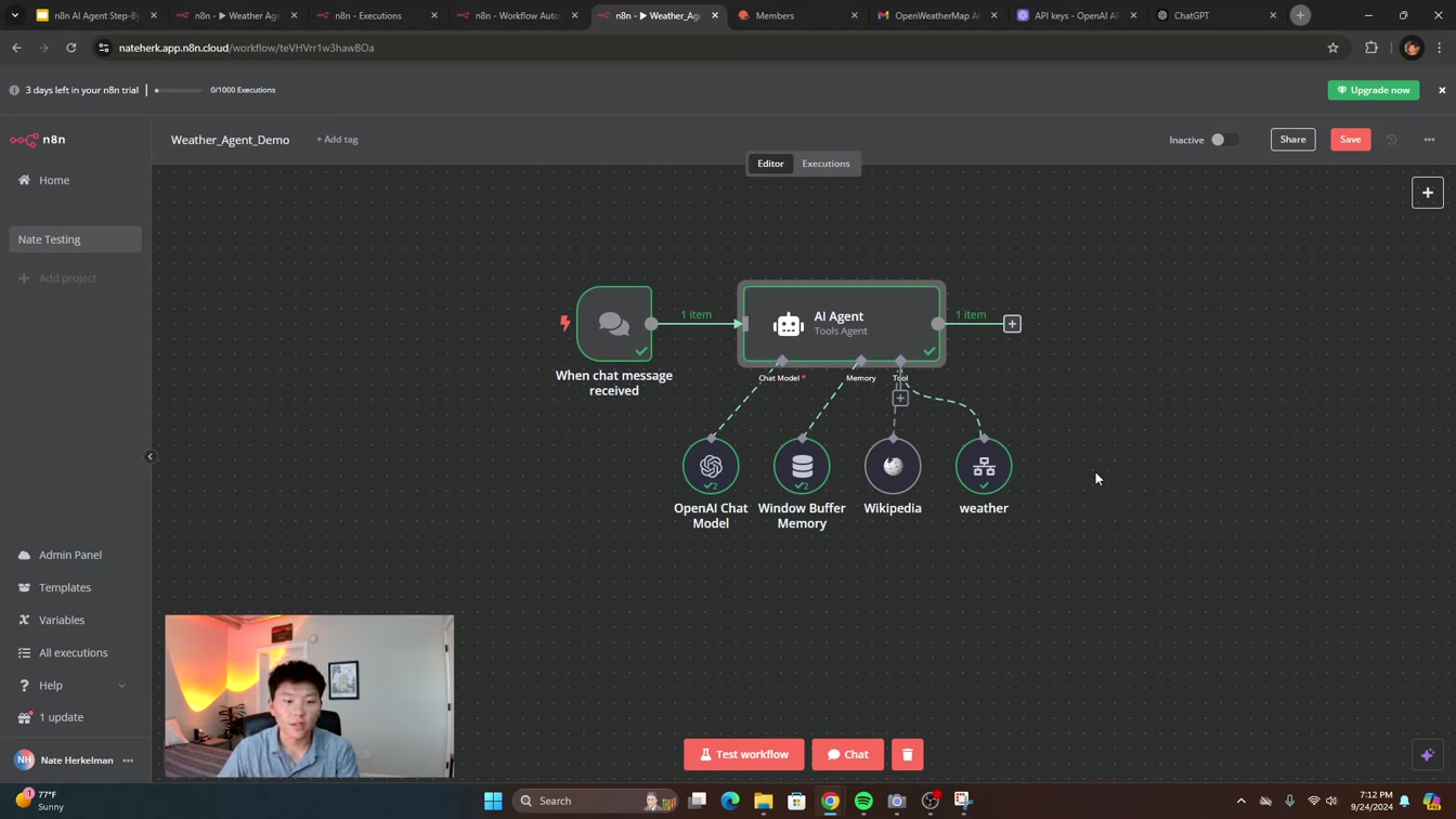 Build your first NO CODE AI Agent in n8n (for beginners) 24번째 장면