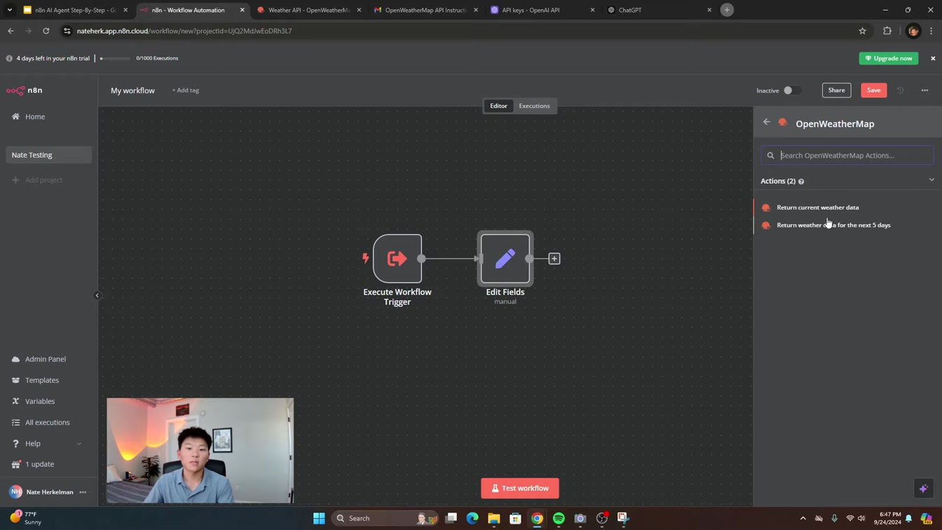 Build your first NO CODE AI Agent in n8n (for beginners) 6번째 장면