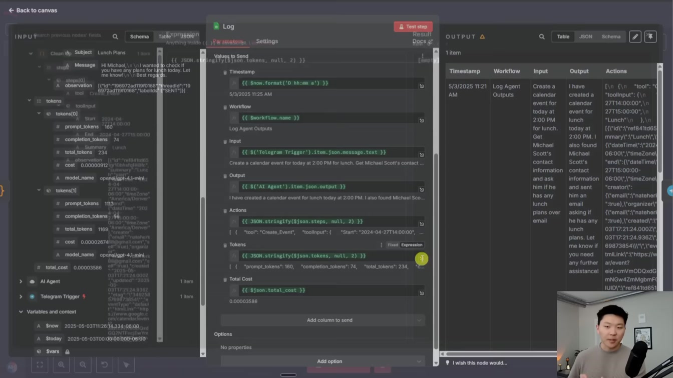 How I Auto Track AI Agent Actions and Token Usage (n8n tutorial) 11번째 장면