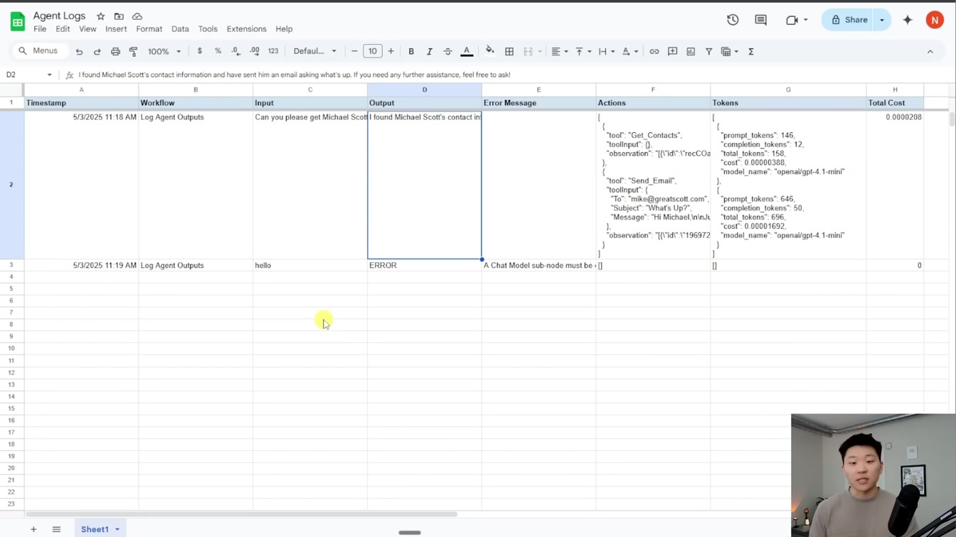 How I Auto Track AI Agent Actions and Token Usage (n8n tutorial) 5번째 장면