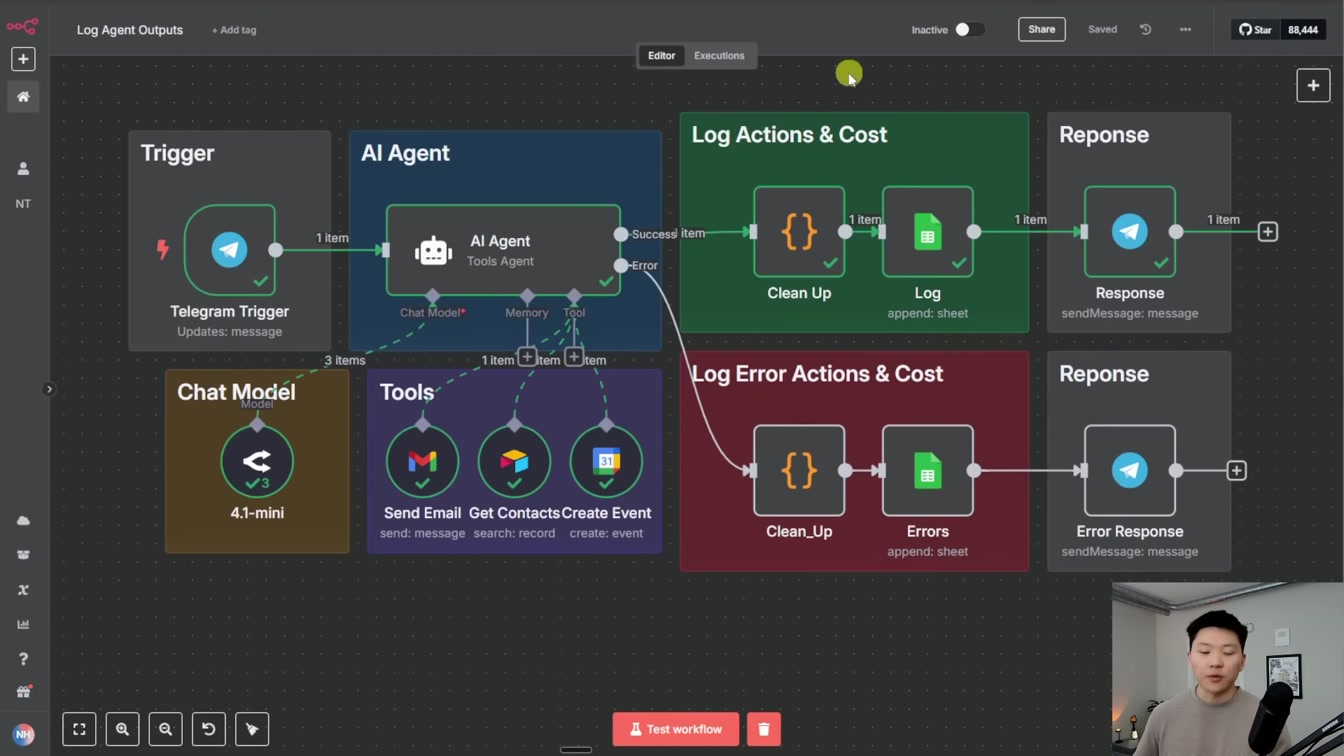 How I Auto Track AI Agent Actions and Token Usage (n8n tutorial) 7번째 장면