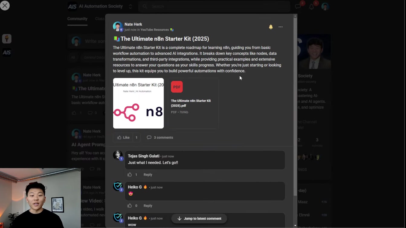 The Ultimate n8n Starter Kit (2025) (Free) 10번째 장면