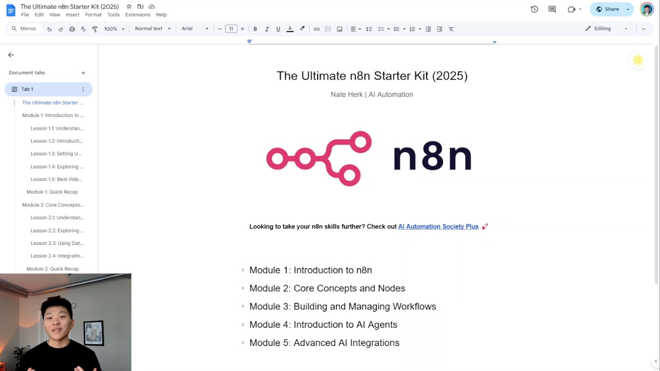 The Ultimate n8n Starter Kit (2025) (Free) 2번째 장면