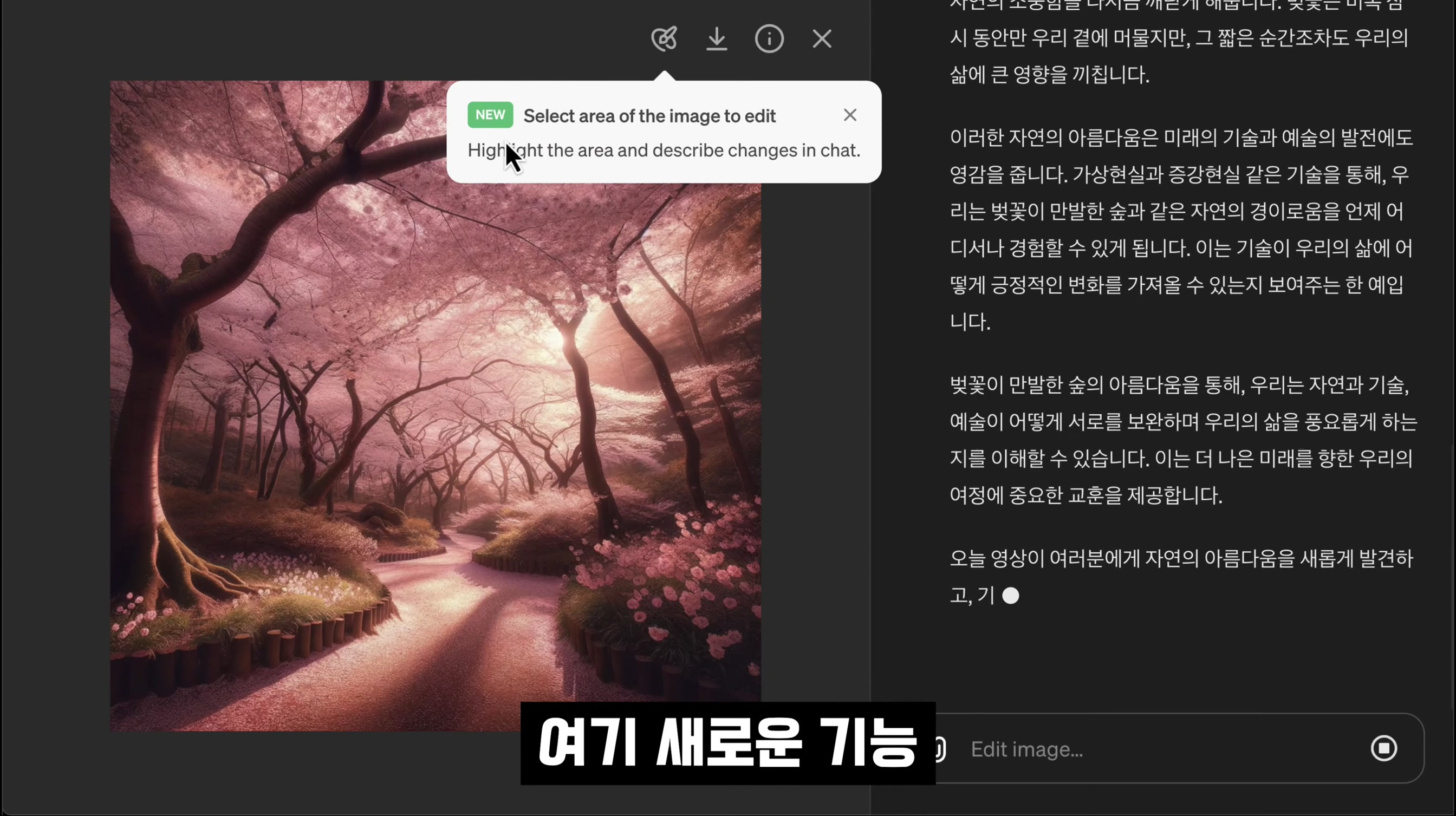 집중 비법노출!!! 결국 챗GPT 하나면 됩니다! 챗GPT와 DALL-E-3 이미지 편집! 마법을 경험하세요! 오후다섯씨 11번째 장면