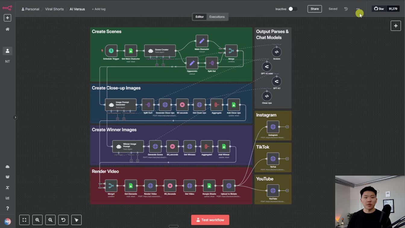 This AI System Creates & Posts Faceless Shorts 24/7 (free n8n template) 24번째 장면