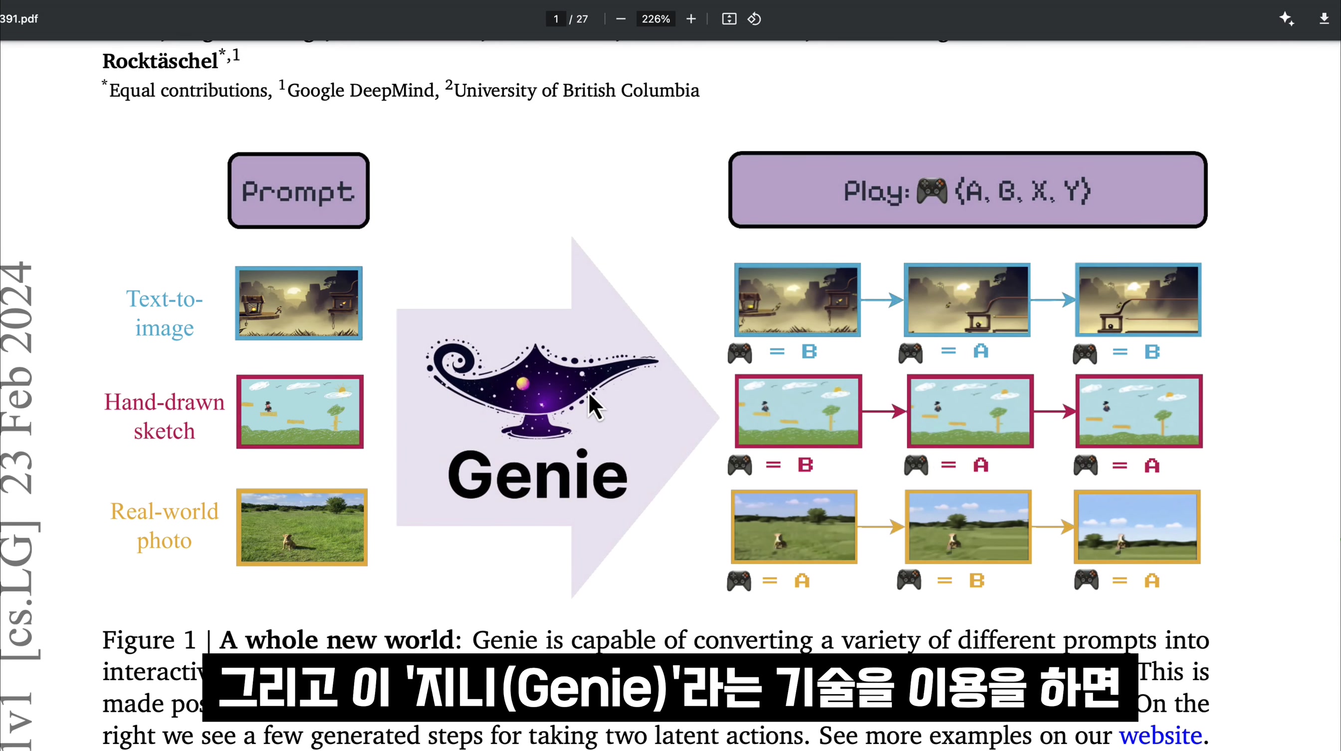 GENIE: 결국 생성형 인공지능의 끝은 이겁니다! 구글의 AI 비전! 끊임없는 가상 세계 생성! 오후다섯씨! 5번째 장면