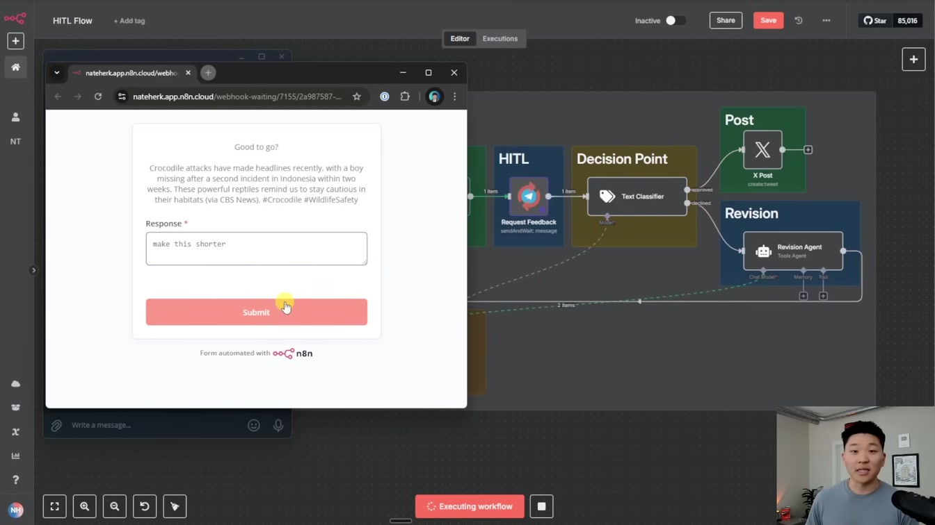 The Secret to Making AI Agents 100% Reliable - Human in the Loop (n8n) 14번째 장면