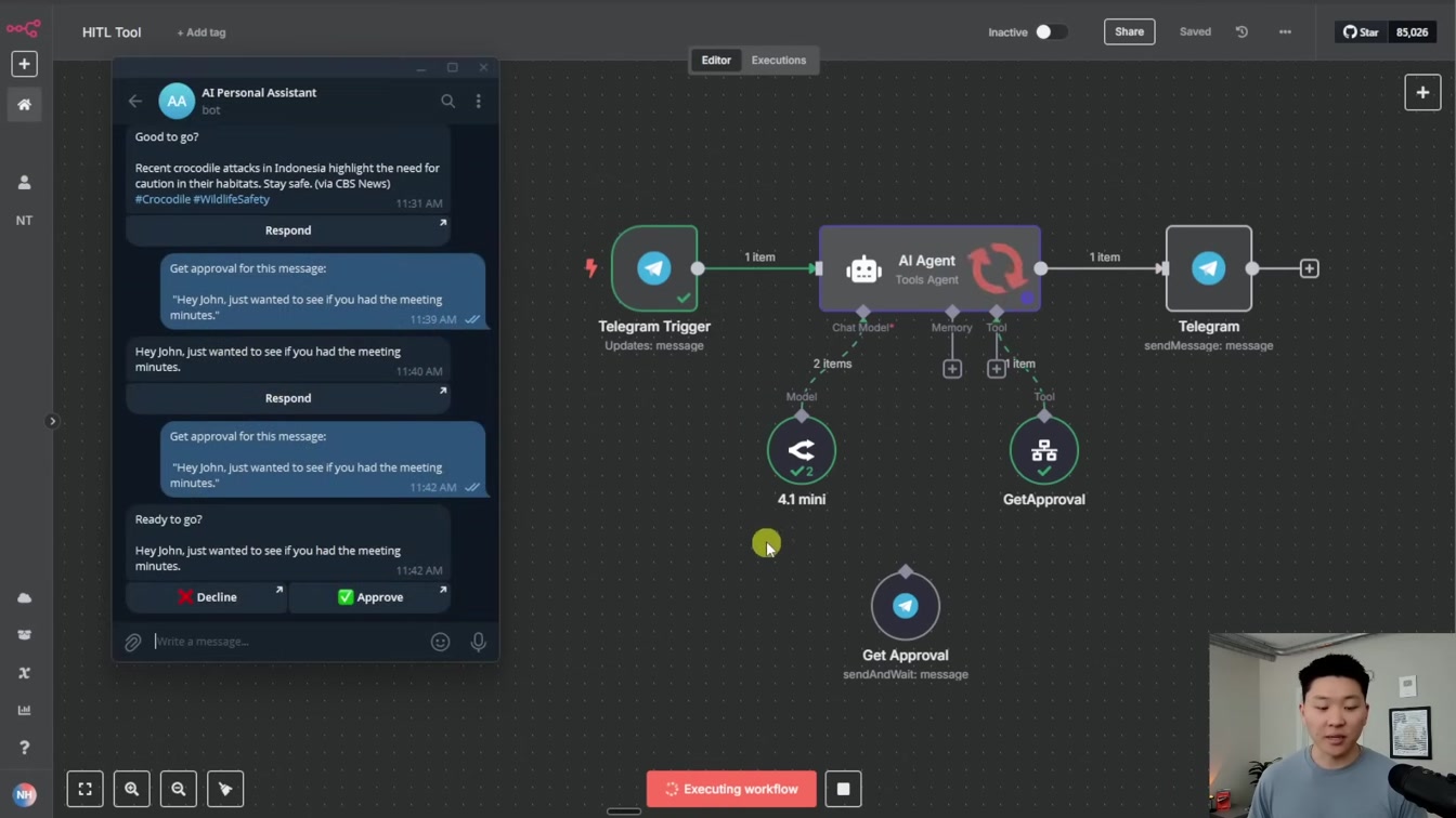 The Secret to Making AI Agents 100% Reliable - Human in the Loop (n8n) 21번째 장면
