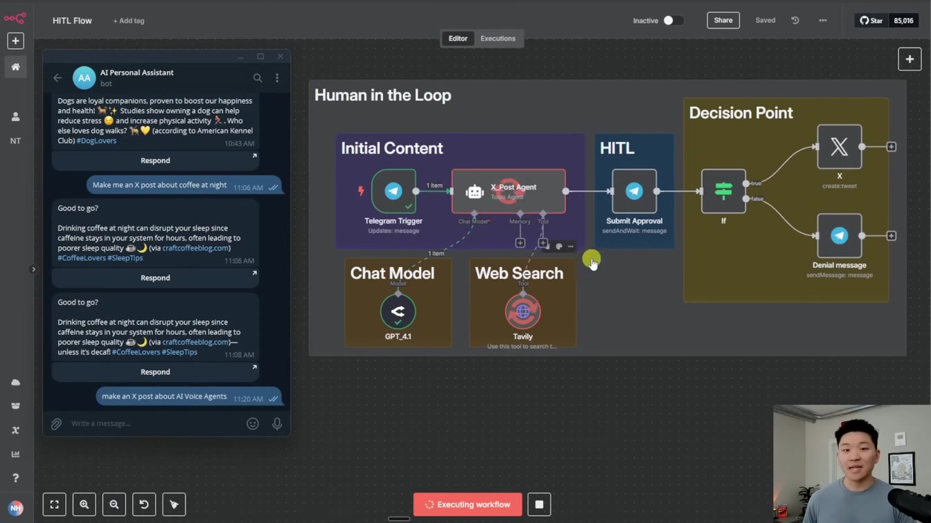 The Secret to Making AI Agents 100% Reliable - Human in the Loop (n8n) 5번째 장면