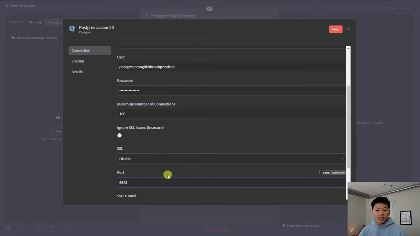 How to Set up Supabase and Postgres for RAG Agent with Memory in n8n (2025) 7번째 장면