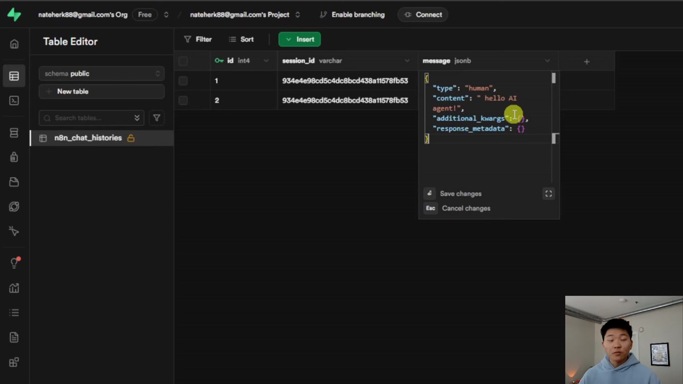 How to Set up Supabase and Postgres for RAG Agent with Memory in n8n (2025) 8번째 장면
